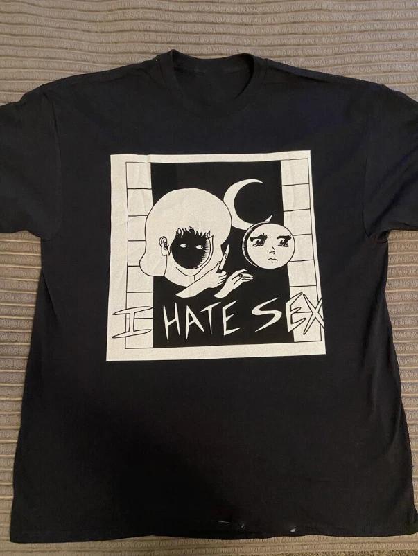 I Hate Sex Band T-shirt Black Unisex Short Sleeve S-5Xl Shirt 3XL