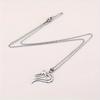 1 Piece Classic Punk Wolf Motif Necklace Stainless Steel Wilderness Animal Wolf Pendant Necklace Rock Couple Adornment Gift