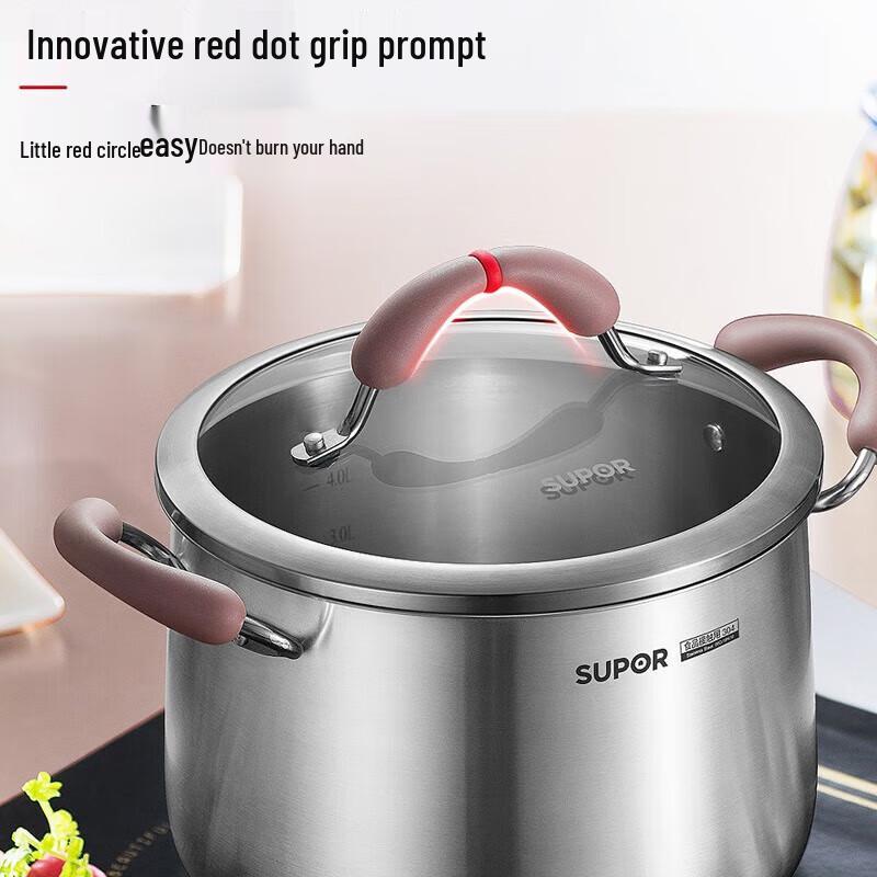 Casserole à soupe à fond composite en acier inoxydable 304 SUPOR