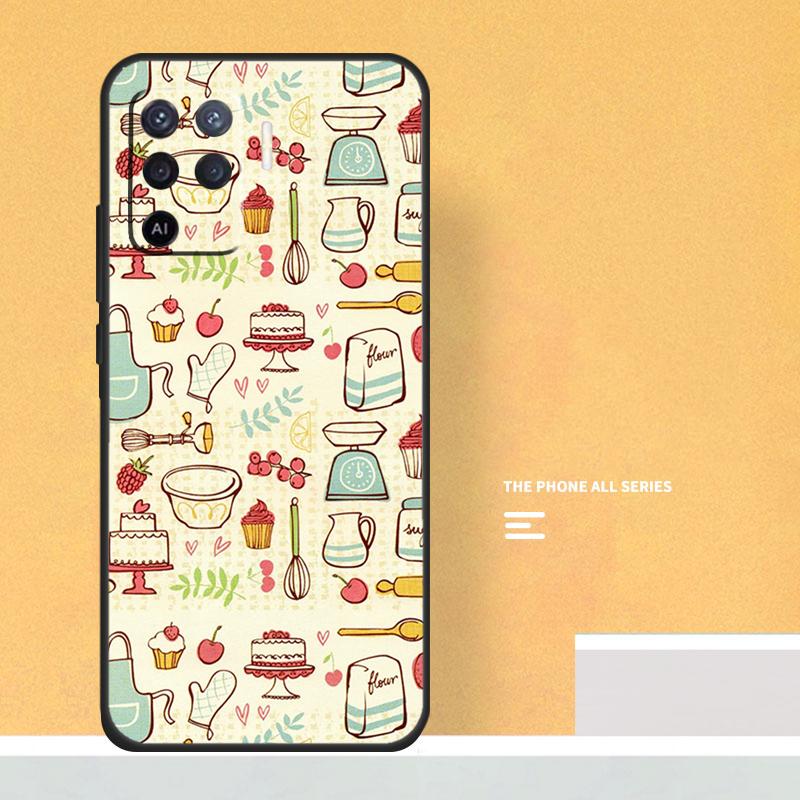 Baking Cook Chef Case For Oppo A18 A38 A58 A78 A98 A5 Pro A6 A15 A54 A74 A94 A17 A57 A80 A60 A40 A16 A76 A96