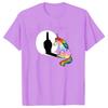 Unicorn Middle Finger T Shirt Women Mens T-Shirt Streetwear Tshirts Anime Clothes Four Seasons