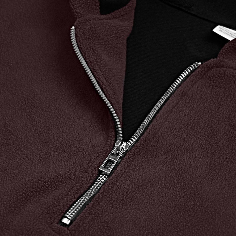 Sweter Męski Jesień i Zima Polarowy z Kapturem Luźny z Kieszenią Półrozpinany Pulower Sweter z Kapturem dla Mężczyzn