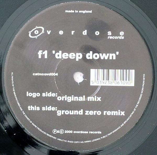 

12inch Record F1 - Deep Down OVD004 Overdose Record 2000 UK Dance & Electronica Used