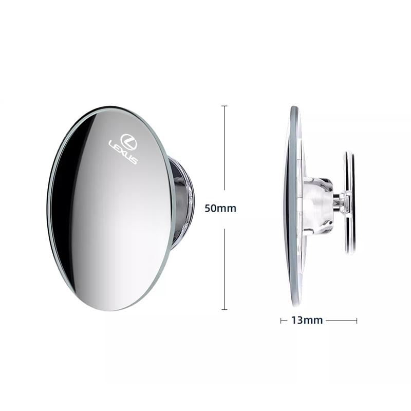 2Pcs Car Rearview 360 Degree Adjustable Wide Angle Small Circular Mirror For Lexus FSPORT LBX NX RX 350h 450h ES UX 300e GS GXBD8