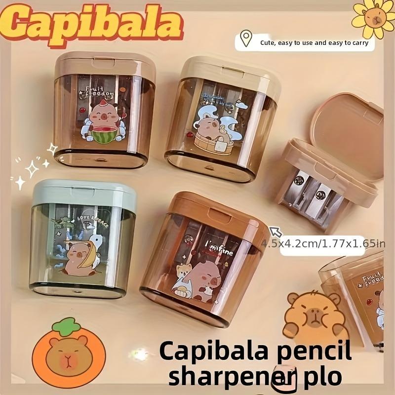 6Pcs Cartoon Pencil Sharpeners, Dual Hole for Thick & Thin Pencils, Cute Stationery & Nice Gift