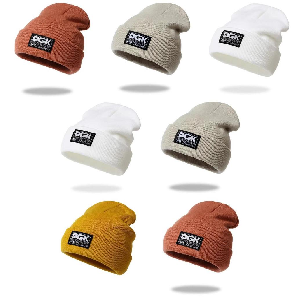 Knitted Hat For Adults With Alphabet Patch Windproof Warm Winter Headgear For Outdoor Skiing