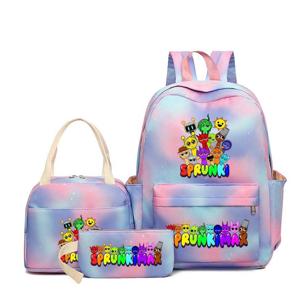 Rhythm Box Student School Bag Children's Backpack Backpack Three-piece Set