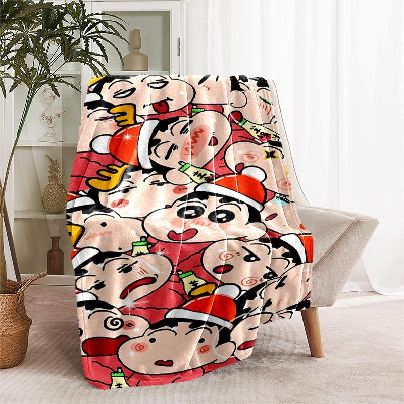 1pc Blanket - Crayon Shin-chan Print Design, Lightweight Blanket for Sofa, Bed- Soft &Warm, Gift for All Seasons