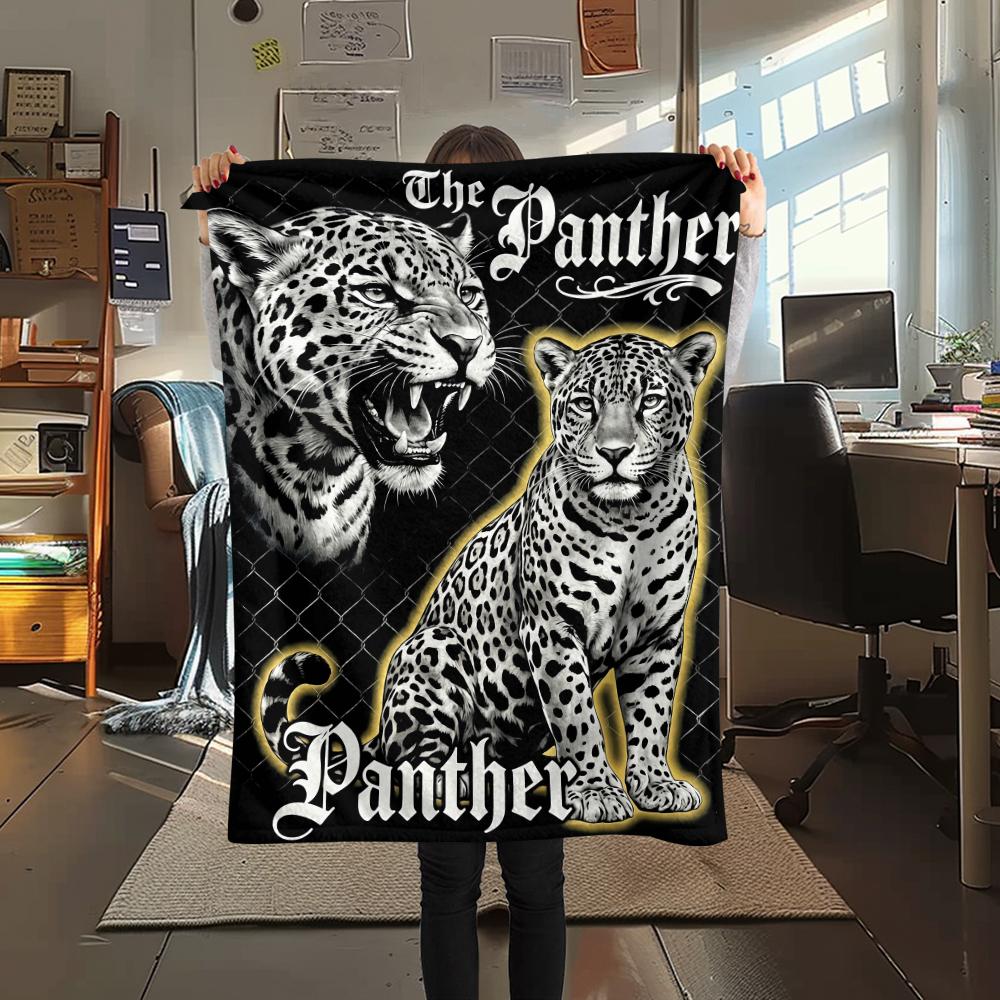 Split Mirror Lion Spider Print Flannel Blanket,High Quality Comfortable for All Seasons,Home Decor,Warmth and Comfort,Perfect for Christmas Gifts
