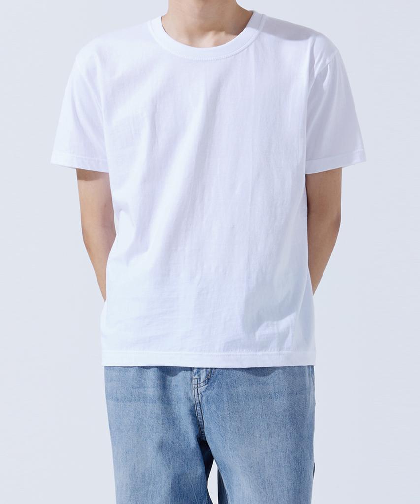 TOPBOY [3Pack] Basic Standard Fit Combed Cotton 30-Count Short Sleeve T-Shirt 4 Colors (Type A)