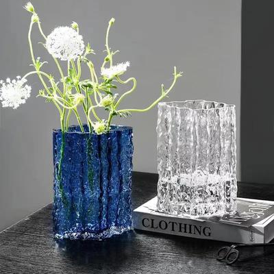 Instagram Premium Lusso Leggero Vaso Ghiacciaio Vetro Trasparente Composizione Floreale Fiore Rosa Soggiorno Tavolo da Pranzo Decorazione
