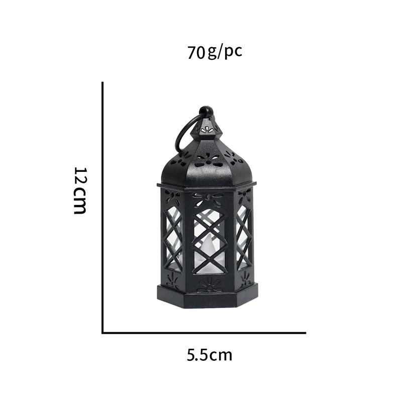 Retro Desktop Lamp - Halloween Ambient Decor & Creative Gift, Hexagonal/LED Wind Lamp, Candle Lamp, Portable Pony Lamp