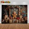 Mocsicka Christmas Background Photography Home Gift Xmas Tree Decoration Baby Shower Photo Backdrop Shooting Props Studio Banner