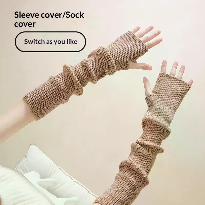 1Pair Women Leg Warmers Winter Girl Female Leg Cover For Gym Fitness Nylon Latin Dance Ballet Yoga Loose Socks Long Stocking