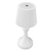 LED Akku-Tischleuchte Eisen Kunststoff Plissee Touch-Steuerung Stufenlos Dimmbar USB Wiederaufladbar Nachttischlampe für