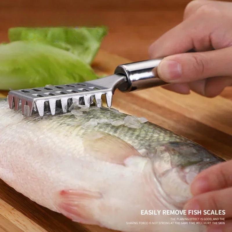 Tragbare Küchenwerkzeuge für den Haushalt, Edelstahl, Fischschuppenhobel, Küchenhelfer, praktisches Fischschuppen-Zubehör
