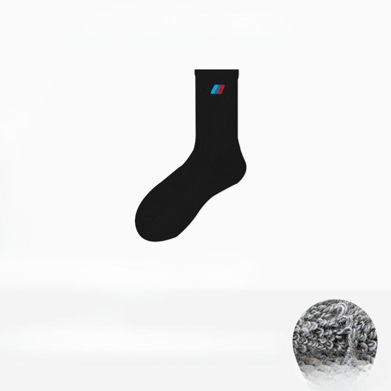 

Men s Professional Towel Bottom Sports Basketball Embroidered Icon Anti Paging Tube Cotton Socks 1 pair чёрный