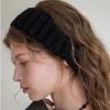 MERRYMOTIVE Wool Blend Knit Ear Warmer and Hairband (Black)