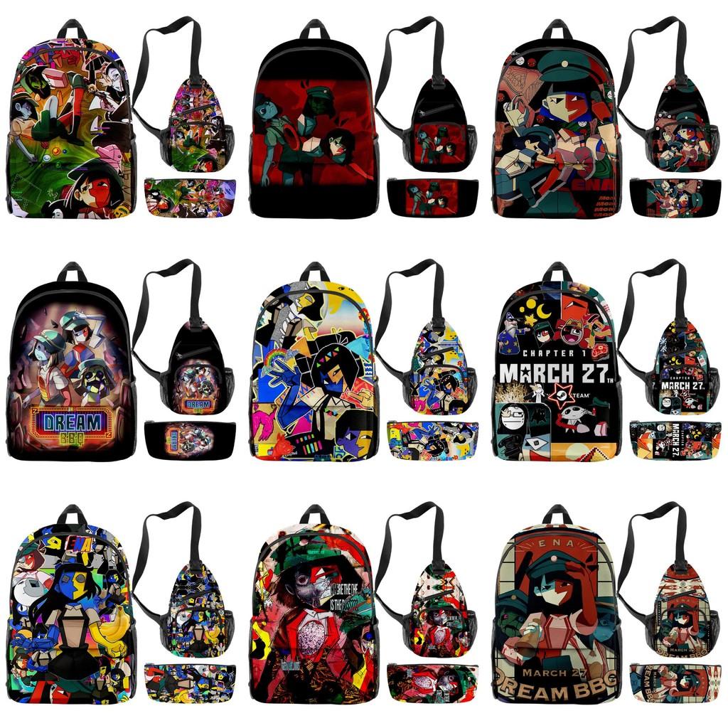 Dream Ena Bbq Children School Bag Set Pencil Case Durable Material Student Young