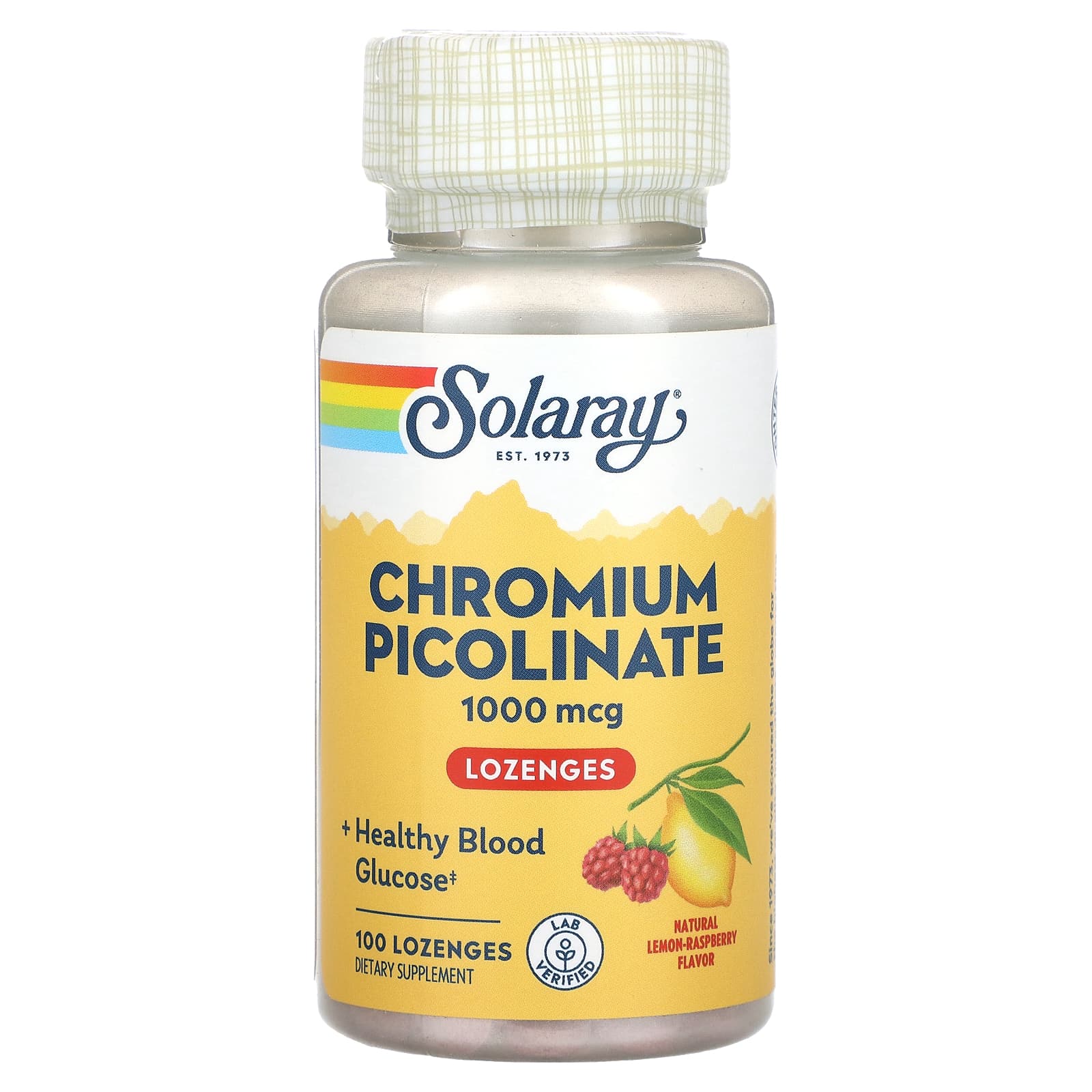 

Chromium Picolinate, Natural Lemon-Raspberry, 1,000Mcg, 100 Lozenges