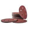 9-Inch Self-Adhesive Flocked Sandpaper Discs: 6-Hole Dry Sand Putty Polishing with Backing Cloth