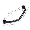 Stainless Steel Curved Shower Tub Safety Grab Bar Towel Rack Wall Mounted Bathroom Handrail