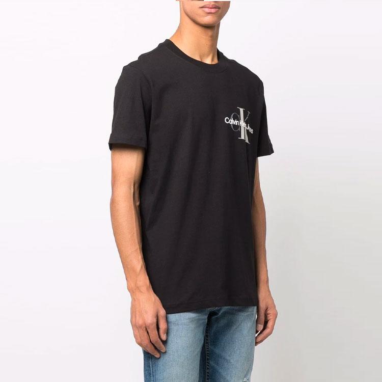 Calvin Klein Letter Print T-Shirt Men Tops Black J30J319715-BEH