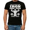 Me Myself and Iron Gym Workout Muscle Training T-Shirt 100% Cotton O-Neck Summer Short Sleeve C