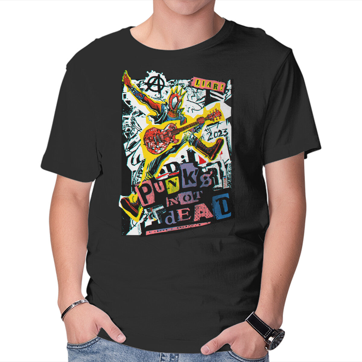 Unisex Crew Neck T-Shirt Punk Is Not Dead Graphic Short Sleeve Casual Tee XXXL
