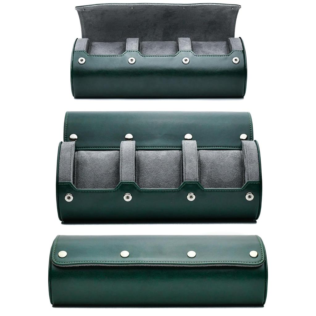 Watch Travel Case ,3/6 Slot Watch Roll Travel Case Organizer Display - PU Leather Watch Case - Klokke Organizer for menn og kvinner