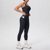 Cross-Strap Racerback Yoga Fitness Set with Hip-Lifting Pants