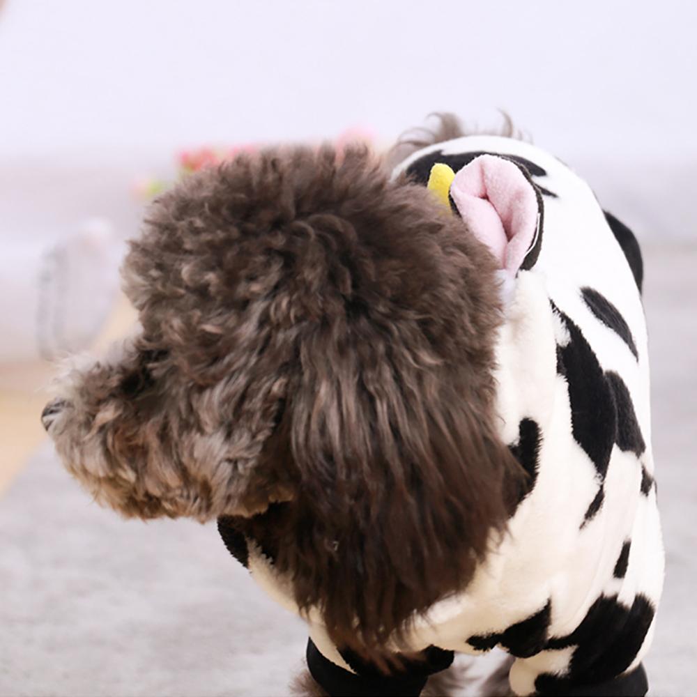 Cartoon Winter Puppy Clothes Coral Velvet Warm Pet Outfit XS-L for Corgi Chihuahua Dinosaur Panda Elk