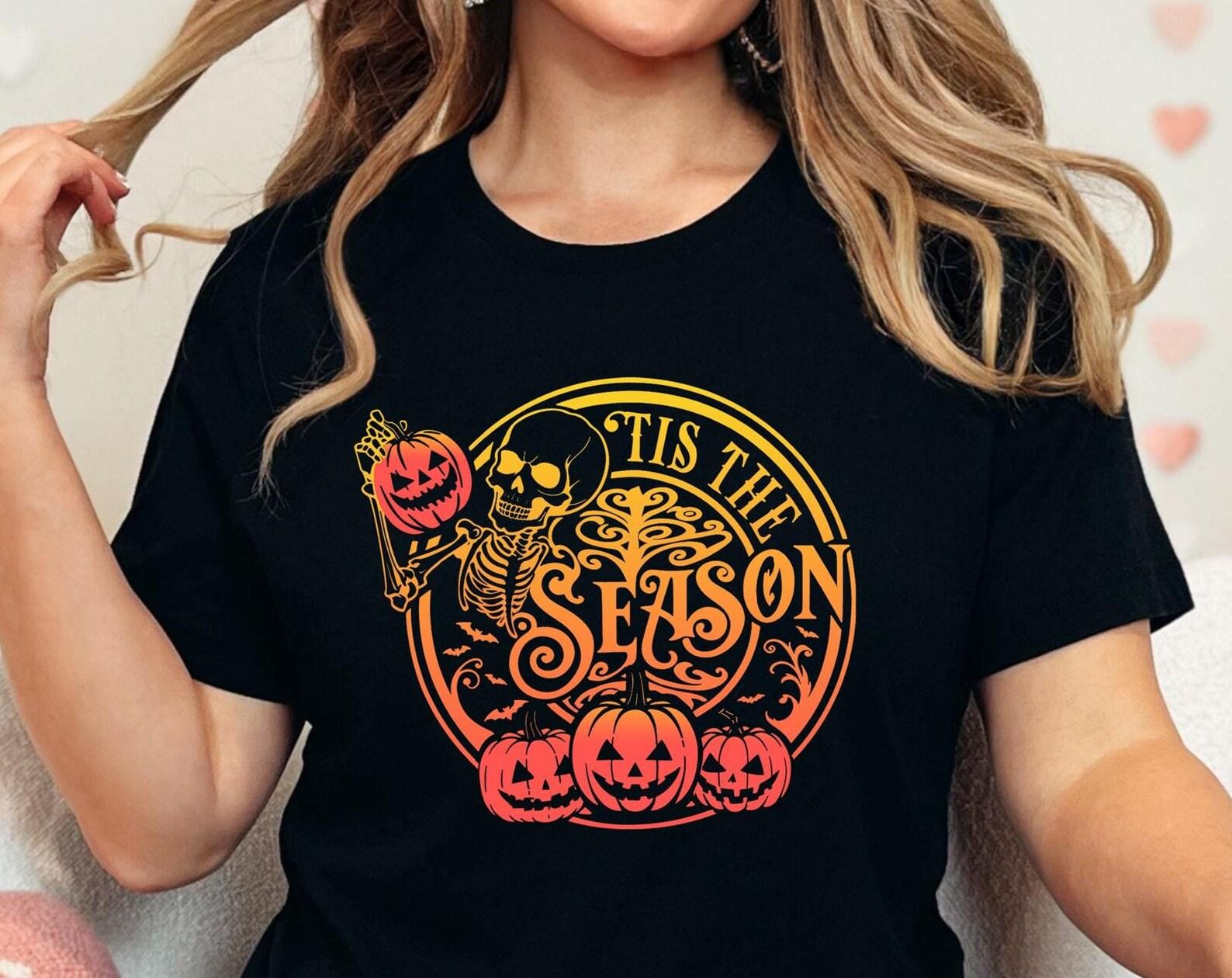 Tis The Season To Be Spooky T-Shirt: Funny Halloween Tee 4XL