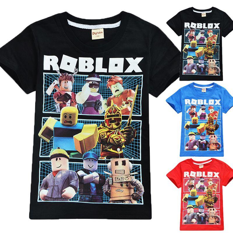Character Roblox Game Children Roblox Print Cotton Short Sleeve Casual Shirt T