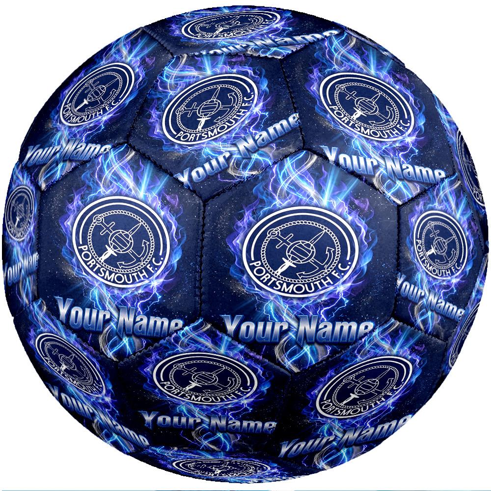 Portsmouth FC Fashion Size 5 Football Wearproof Non‑Slip Soccer Ball For Sports Training Entertainment Use