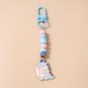 Lovely Enamel Animal Dinosaur Keychain Women Girls Handmade Beaded Key Ring Pendants for Handbag Decor DIY Jewelry Gift