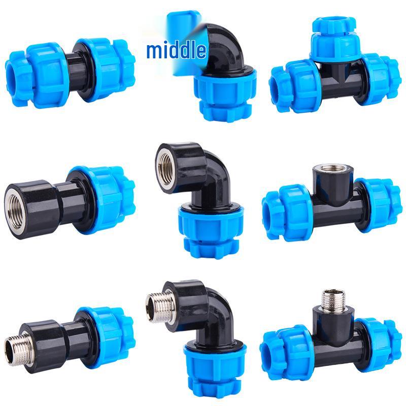 PE Quick Connect Water Pipe Fittings: 4-Point, 6-Point, 25mm Direct Tap Union