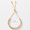 Adjustable Gold Plated Tone Beaded Bracelet Tarnish Resistant Minimalist Fashion Jewelry for Women Daily Wear Gift