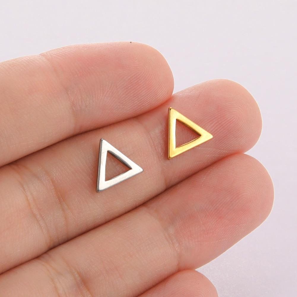 

Teamer 5pcs Geometric Charms for Jewelry Making Findings Stainless Steel Pendant for Bracelet Necklace Triangle Round Rhombus Silver