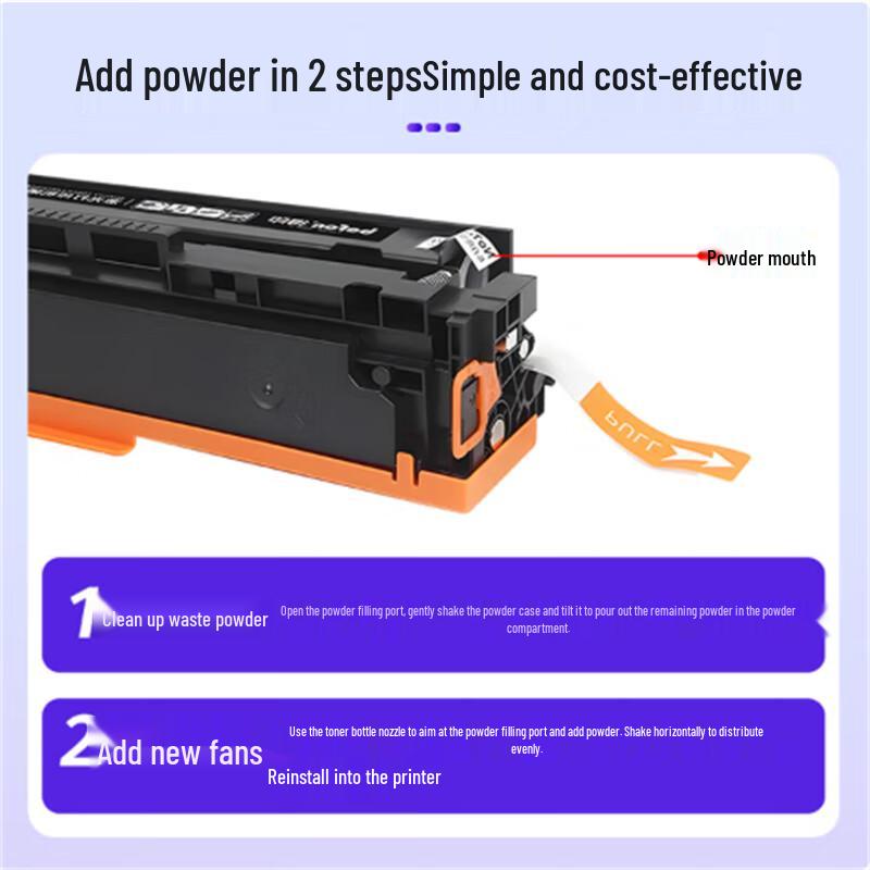 DeYin 202A Compatible High-Yield 4-Color Toner Cartridge Set with Chip for HP