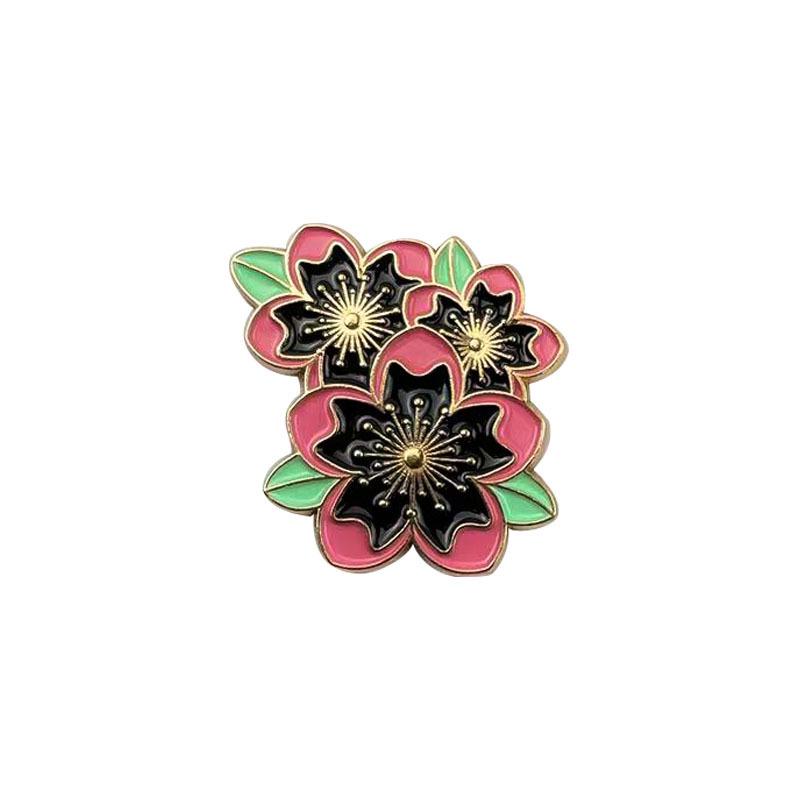 Elegant Colorful Flower Metal Brooch for Ladies - Drip Oil Alloy Corsage, Backpack Decoration & Clothing Accessory