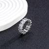 Luxury Hip Hop Rectangular Zirconia Rhinestone Ring