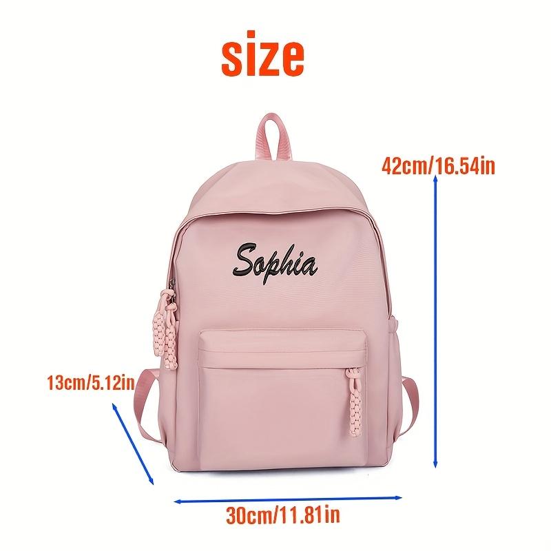 Embroidered Kid Backpack Large Capacity for School and Gift Personalized Backpack Custom Girl Boy School Bag