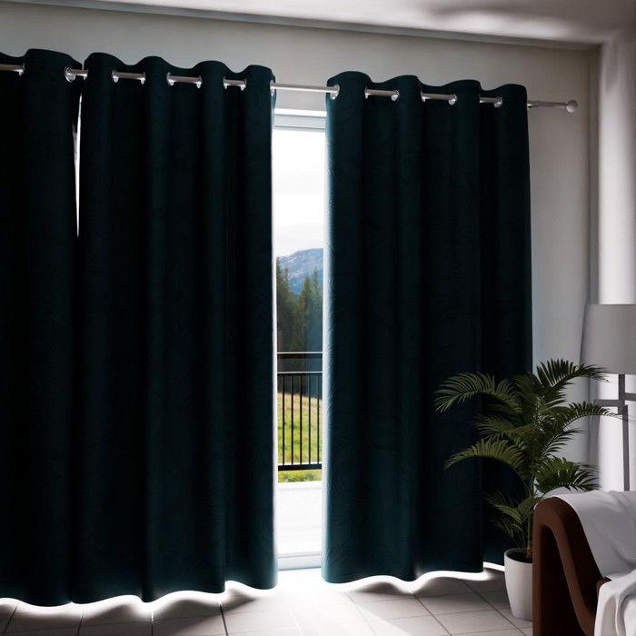 Rideau occultant à oeillets 135x250 cm TROPIC, par Soleil d'Ocre