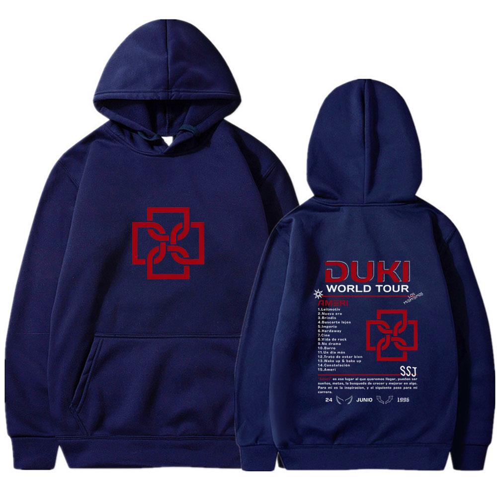 Rapper Duki Ameri World Tour 2025 Merch Hoodie Men Women Clothes Hip Hop Sweatshirts Autumn Winter Fleece Long Sleeve Streetwear