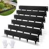 Galvanized Steel Landscape Edging, 6-Pack 1016 X 207 Mm Metal Edging for Landscaping with Gloves, Easy-to-Install, Heavy Duty Metal Garden Edge Border