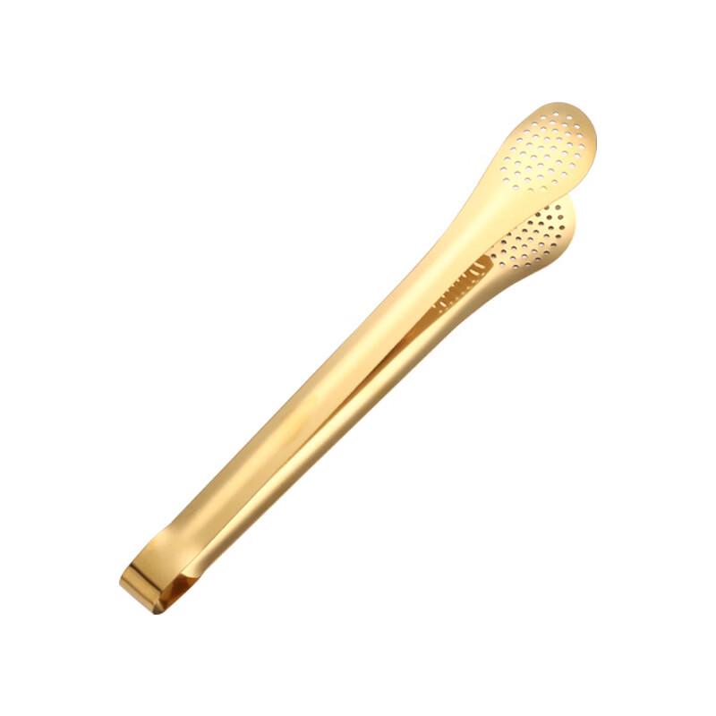 ZISIZ Gold Large Stainless Steel Bread Tongs
