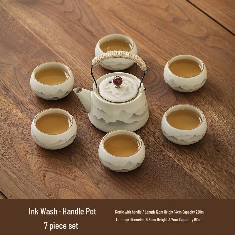 Ru Kiln Ink Wash Kung Fu Tea Set
