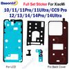 FullSet Sticker For Xiaomi 14 13 12 11Pro Mi 11 10 CC9 Pro Ultra Front + Back Cover Waterproof Adhesive Replacement Rear Sticker