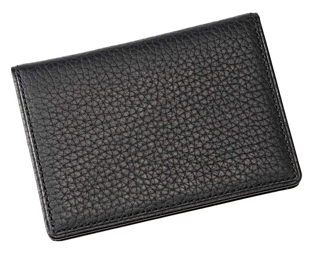 Cypris Pokewalle Compact Card Case Smart Wallet Leather Wallet Antibacterial and Virus Protection Day Gift for Men and Boyfriend Black x Light Blue